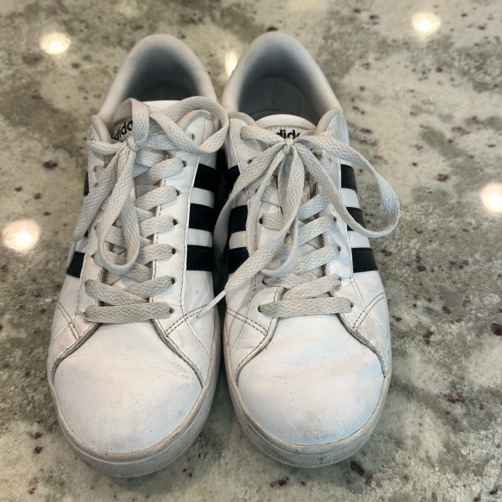 White court adidas shoe